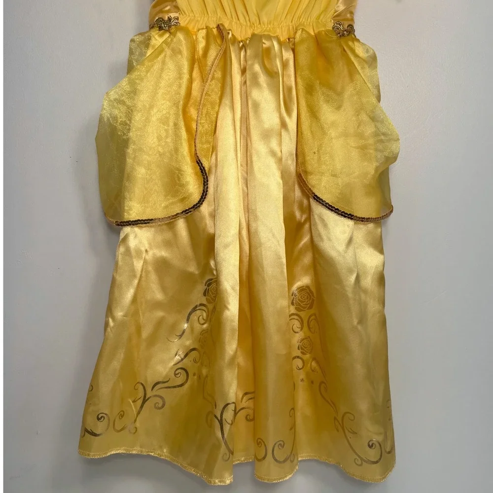 Disney Belle Beauty & the Beast Princess Costume Majestic Dress 4-6X Roses Gold